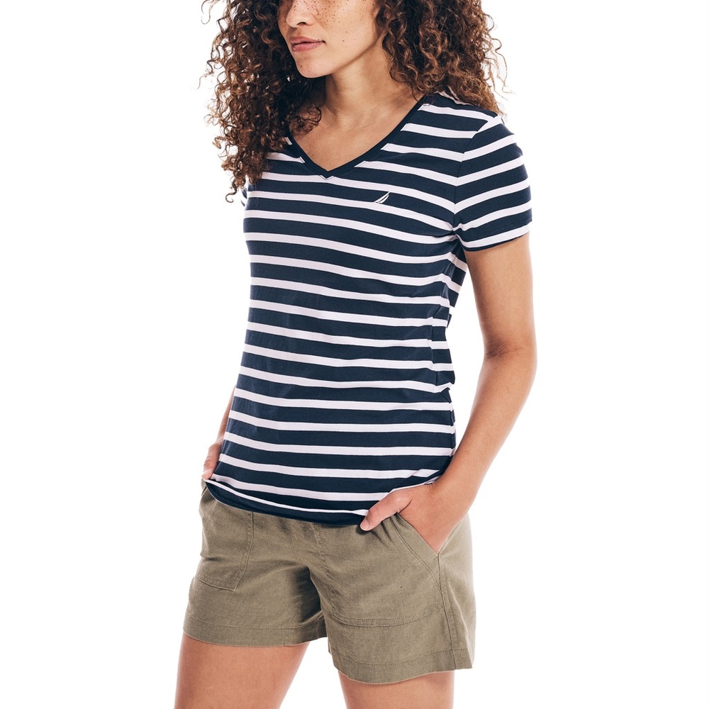 Nautica Ladies' Logo Tee, Blue, XX-Large.